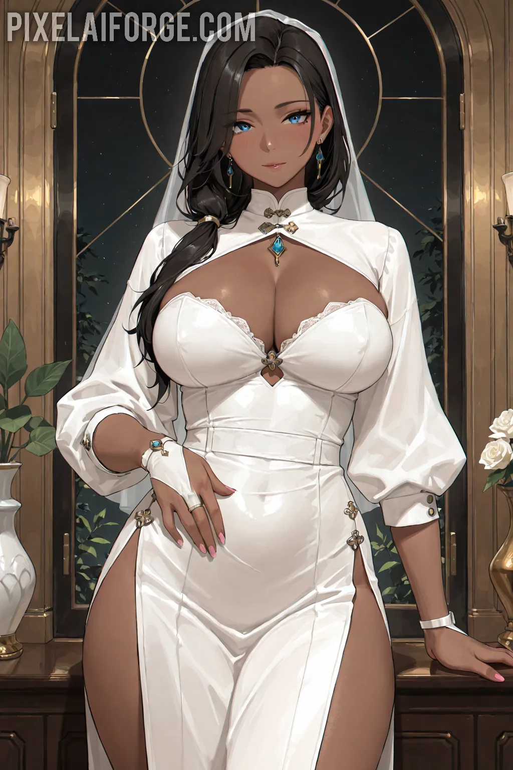 Arte hentai ilustración increíble de Adolescentes En Dulce Y Linda Flor generado por IA