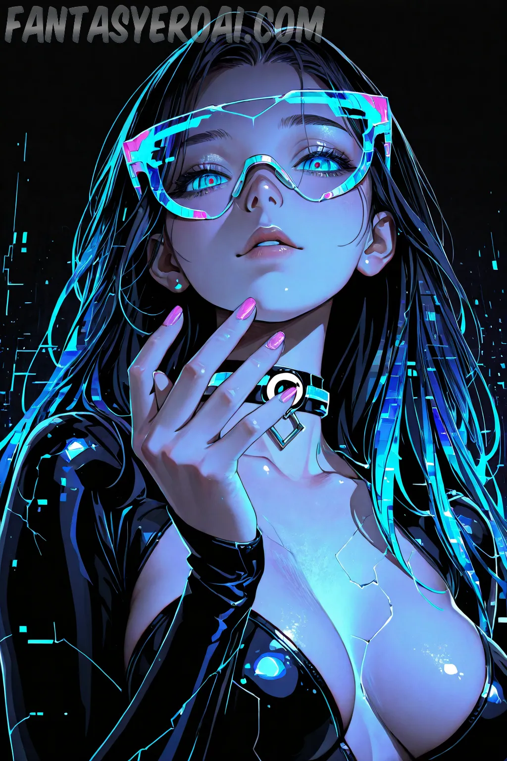 Arte hentai ilustración increíble de Adorable Delgada Desnuda generado por IA