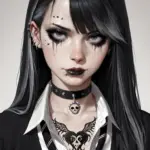 Arte hentai ilustración increíble de Adriella La Hermosa Suicide Girls generado por IA