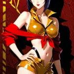 Arte hentai ilustración increíble de Adrienn Levai En Tanga Negra Y Cono Suave generado por IA