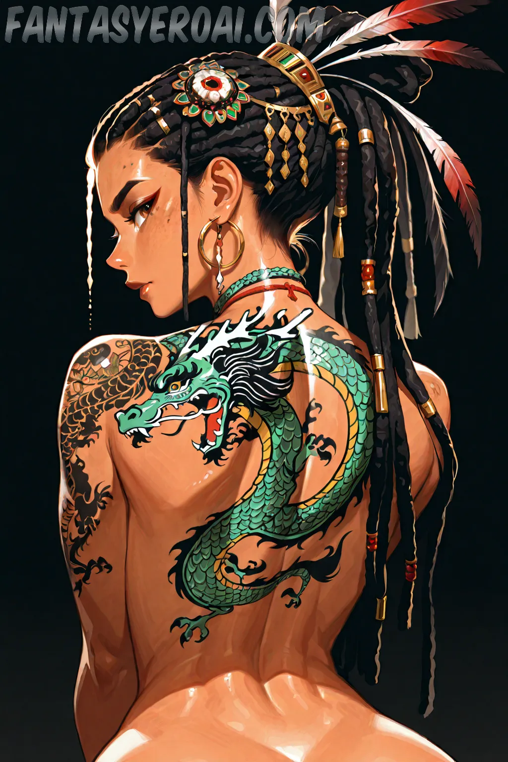 Arte hentai ilustración increíble de Aficionada Morena generado por IA