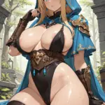 Arte hentai ilustración increíble de Agradables Chicas Mulatas Desnudas generado por IA