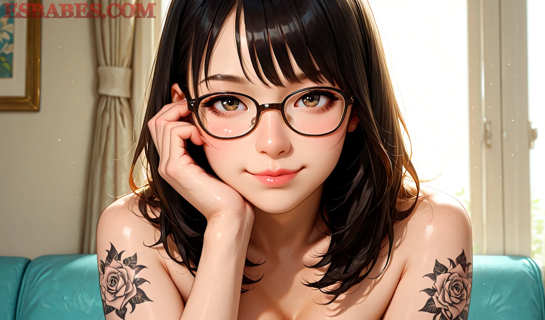 Arte hentai ilustración increíble de Ai Sayama Sexy Asian Slut generado por IA