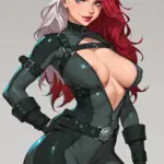 Arte hentai ilustración increíble de Alex Coal Y Sus Tetas Naturales generado por IA
