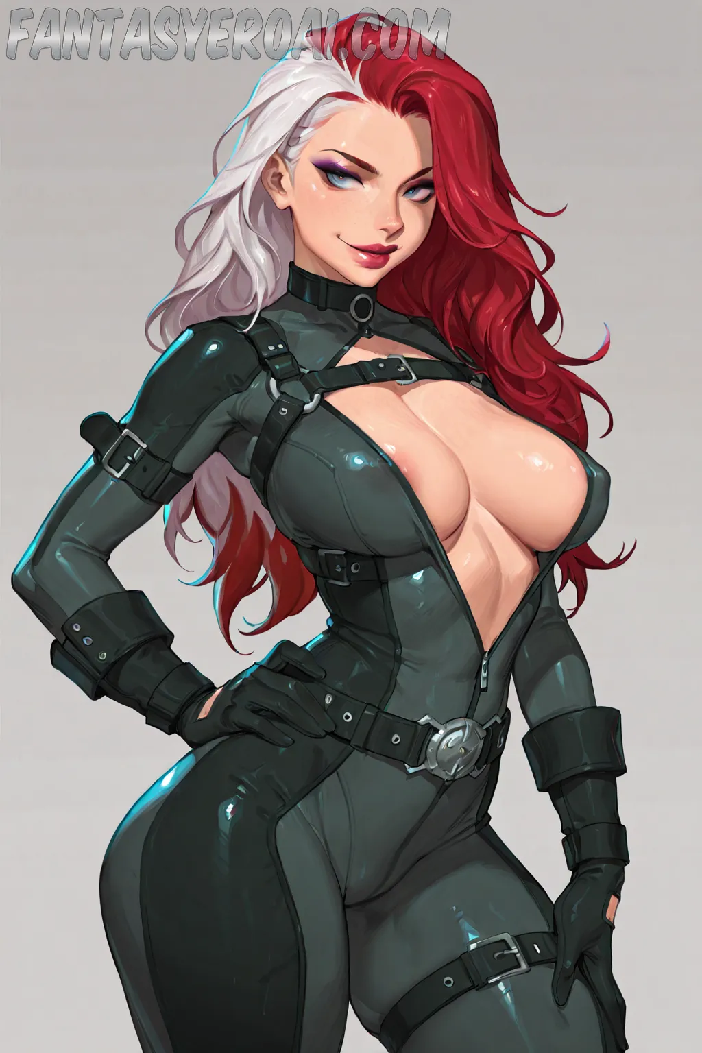 Arte hentai ilustración increíble de Alex Coal Y Sus Tetas Naturales generado por IA