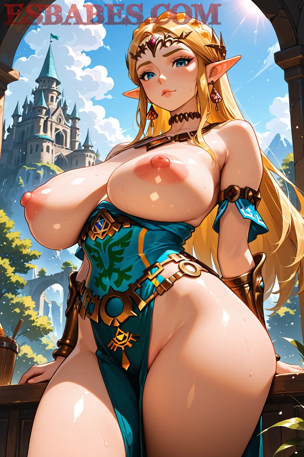 Arte hentai ilustración increíble de Alexxxandra Leaks Desnuda generado por IA