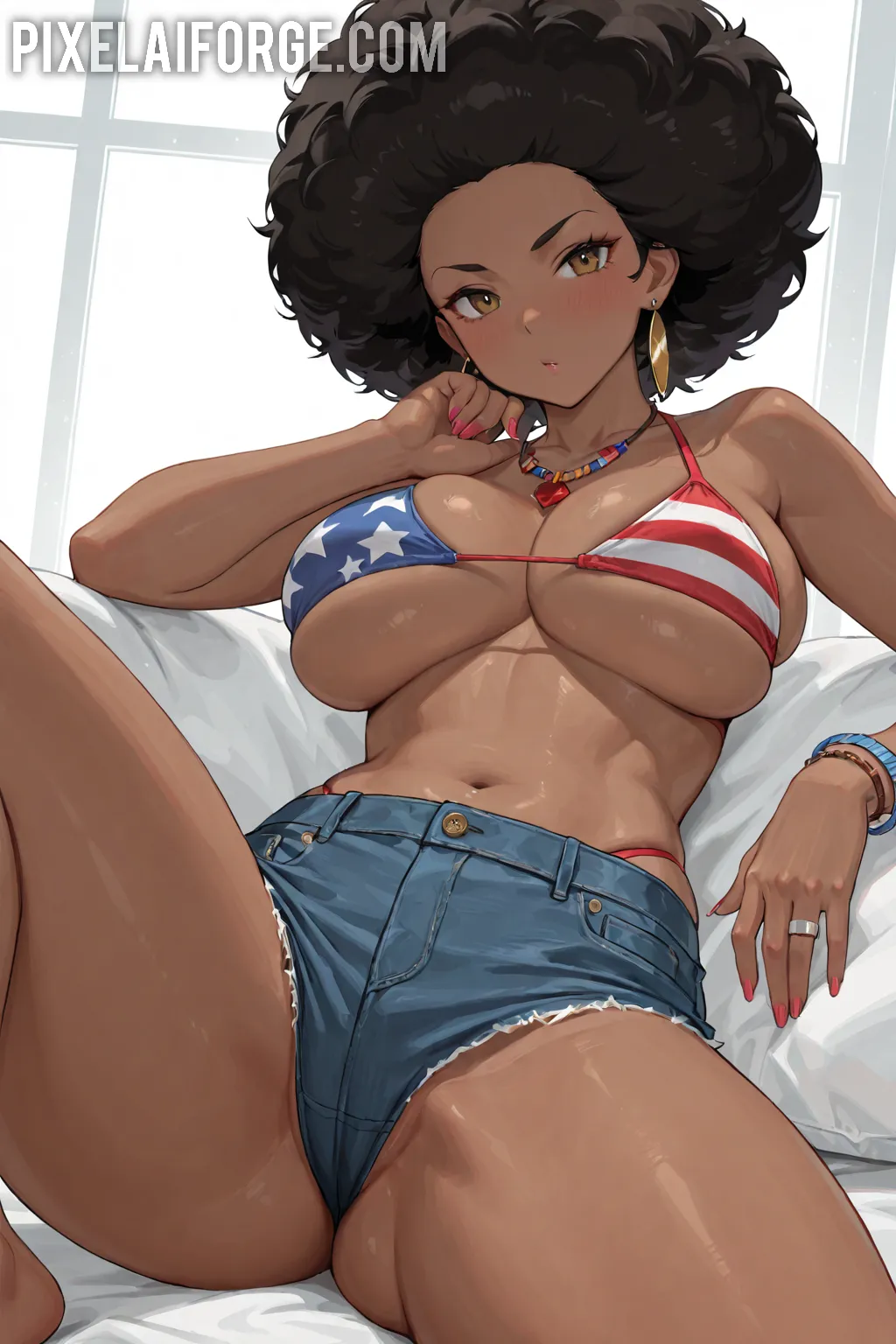 Arte hentai ilustración increíble de Alexy Sky Orejas Y Cola De Ahri Cosplay generado por IA