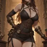 Arte hentai ilustración increíble de Amagi Y Su Sensual Cosplay generado por IA