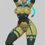 Arte hentai ilustración increíble de Amanda Tayylor generado por IA