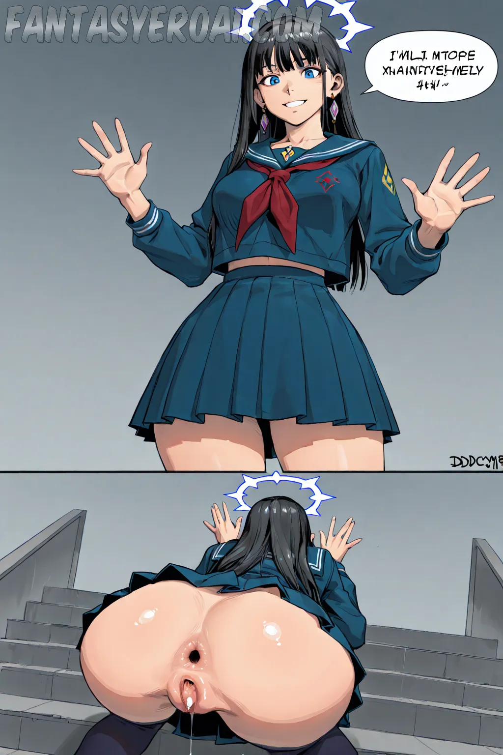 Arte hentai ilustración increíble de Amateur Naked Mulatas generado por IA