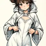 Arte hentai ilustración increíble de Amazing Naked Brunette generado por IA