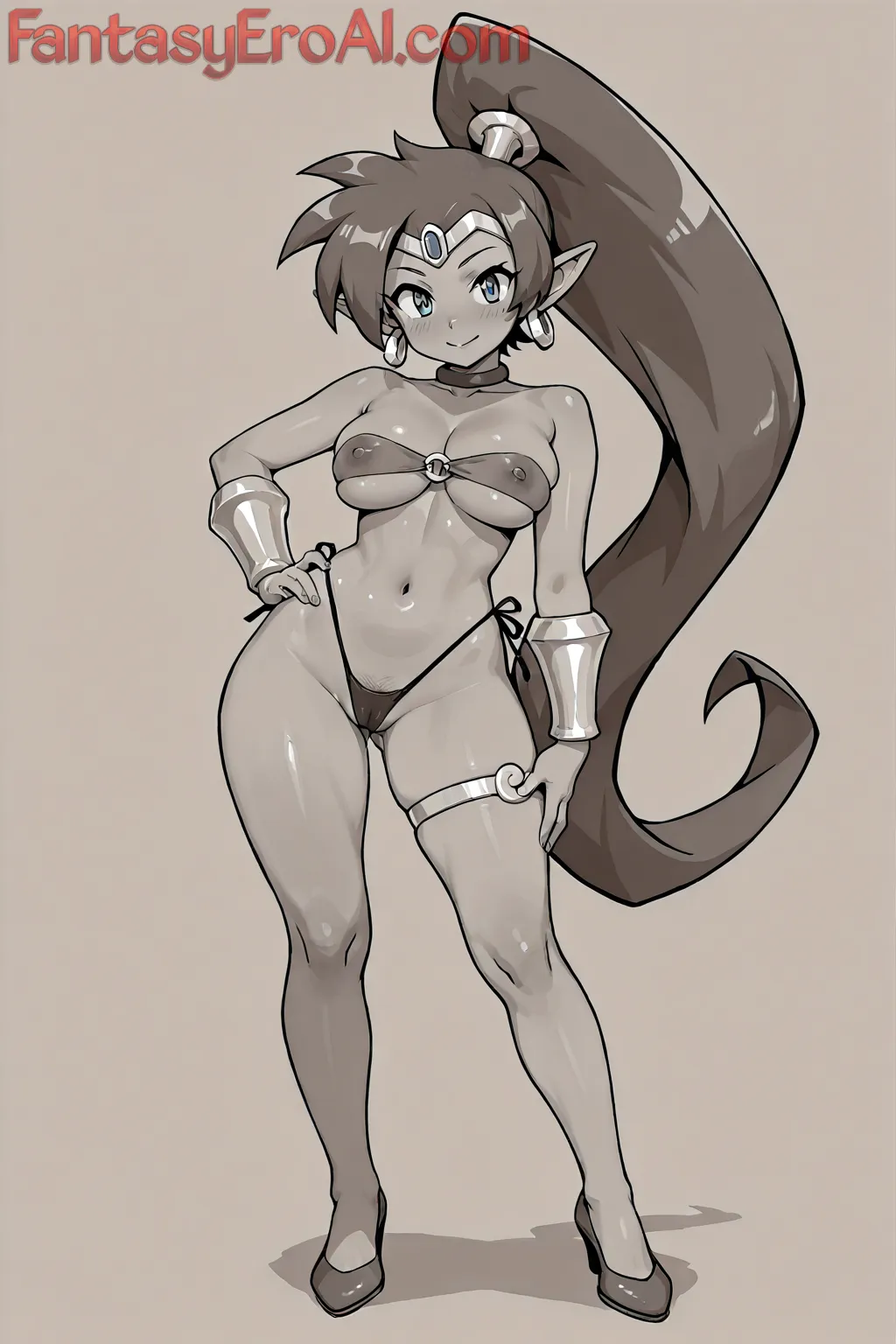 Arte hentai ilustración increíble de Amazing Nude Gia Lashay generado por IA