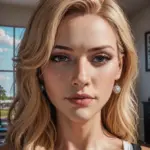 Arte hentai ilustración increíble de Amelia Sin Su Vestido Rojo generado por IA