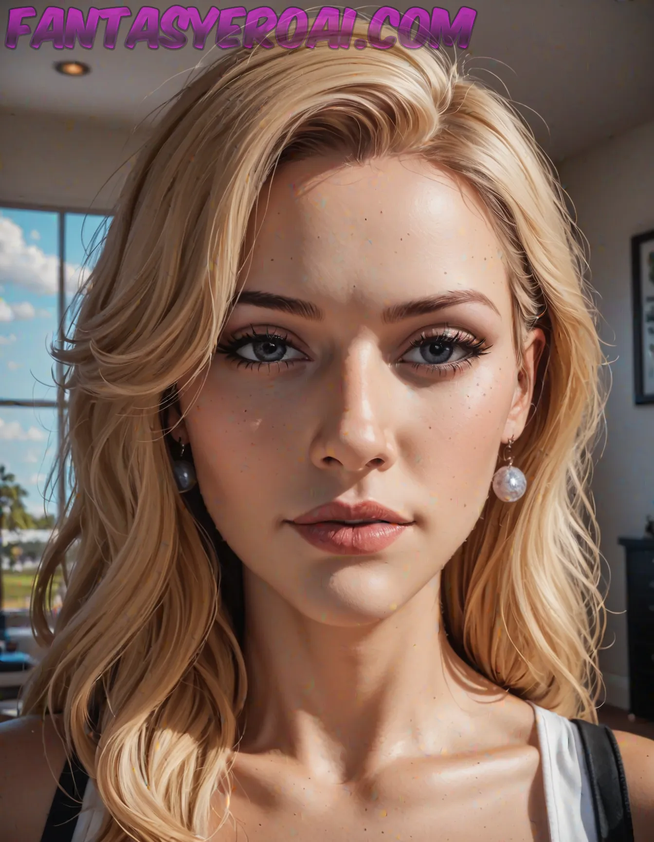 Arte hentai ilustración increíble de Amelia Sin Su Vestido Rojo generado por IA