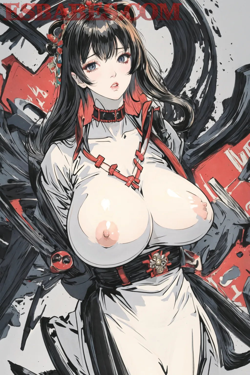 Arte hentai ilustración increíble de Amy Villainous Tetas generado por IA