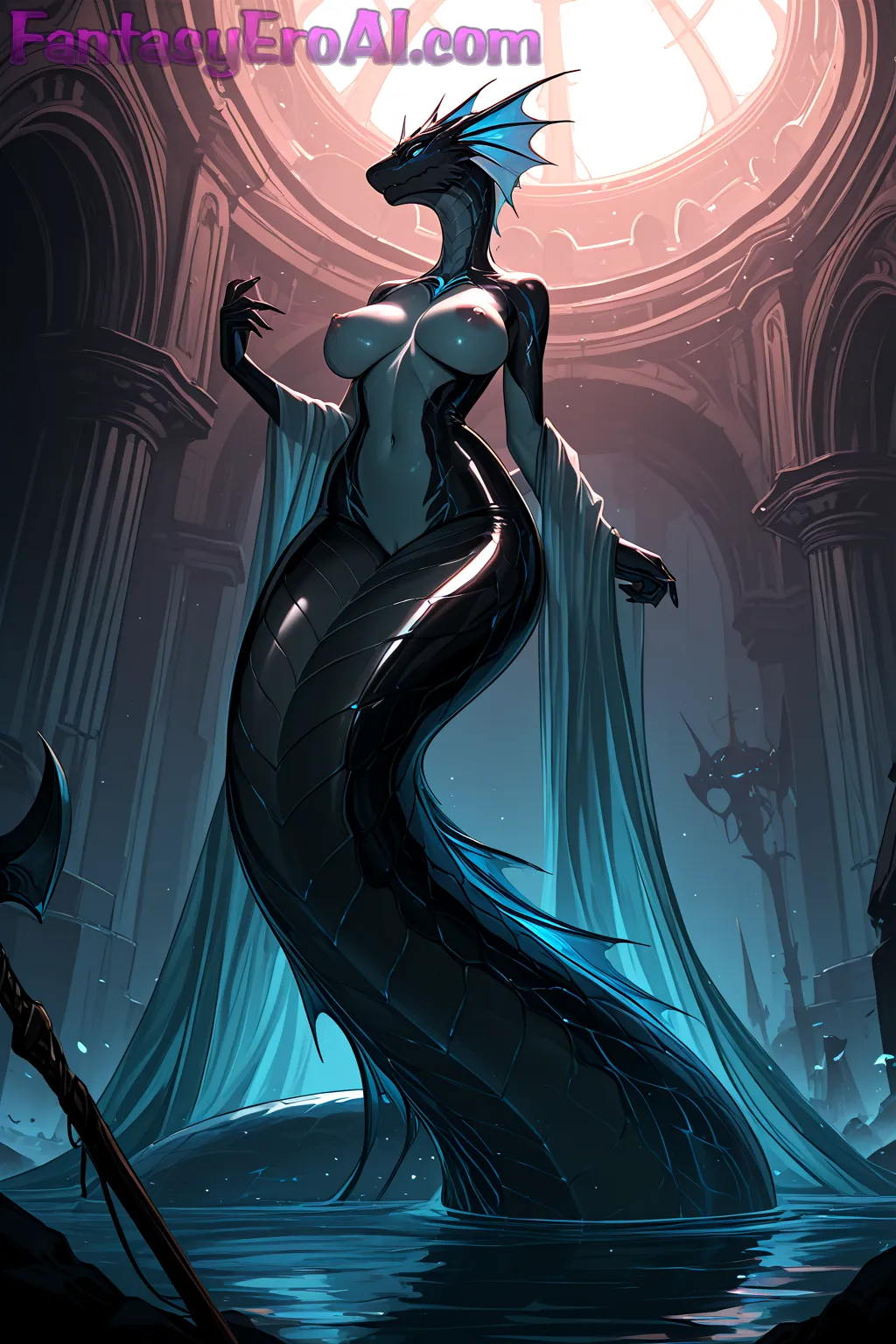 Arte hentai ilustración increíble de Ana Lucia Lopes Desnuda Brasilena generado por IA