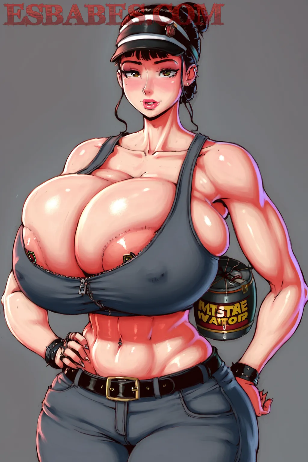 Arte hentai ilustración increíble de Angelina Valentine In A Red generado por IA