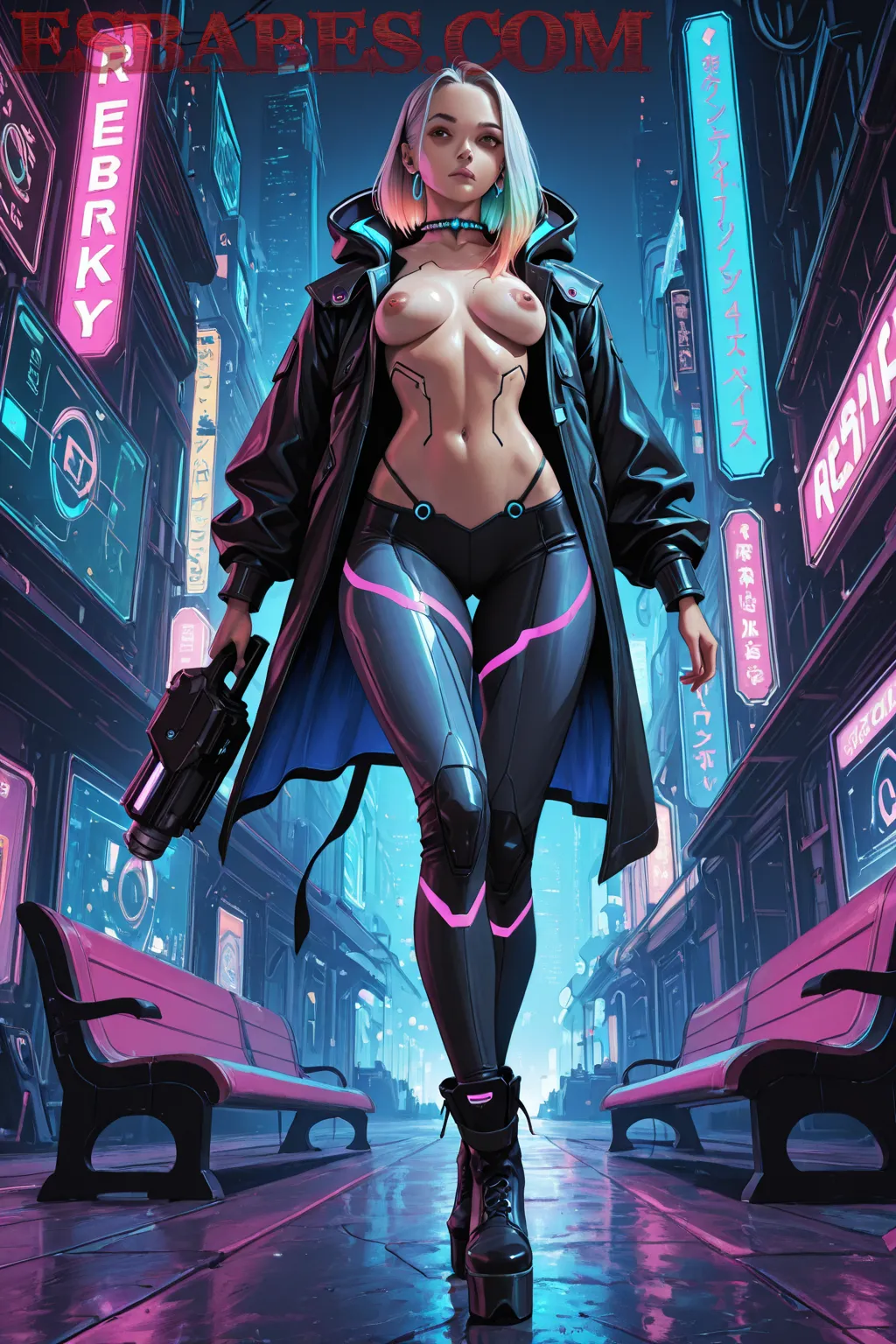 Arte hentai ilustración increíble de Anime Anime Expo Isekai Tentacle Tsundere generado por IA