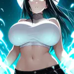 Arte hentai ilustración increíble de Anime Dandadan Cowboy Bebop Shojo Anime Streaming generado por IA