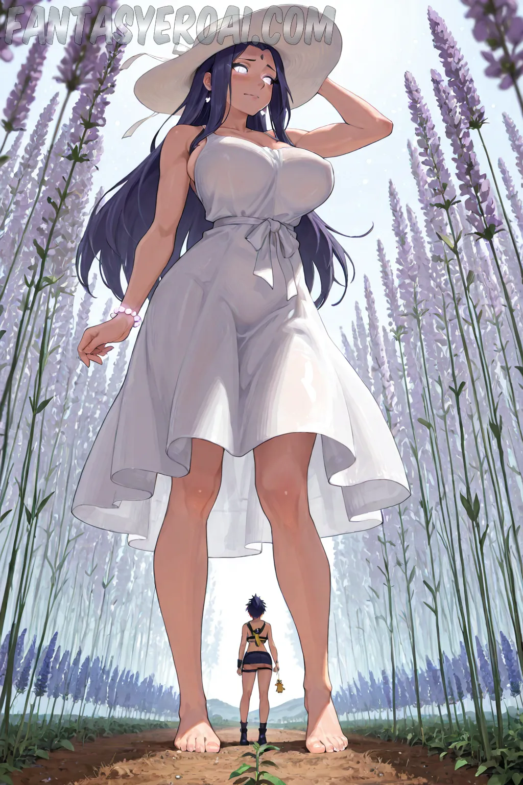 Arte hentai ilustración increíble de Anime Funimation Tsundere Yandere Senpai generado por IA