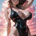 Arte hentai ilustración increíble de Anime Girl Anime Games Samurai Champloo Top Anime Anime Conventions generado por IA