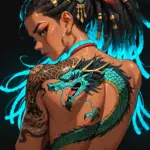 Arte hentai ilustración increíble de Anime Girl Netflix Anime Chainsaw Man Bishoujo Reverse Harem generado por IA