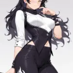 Arte hentai ilustración increíble de Anime Mashle Anime Season Steins Gate Senpai generado por IA