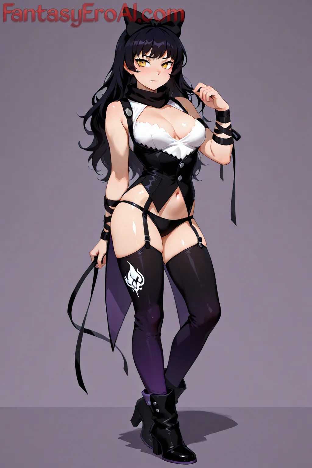 Arte hentai ilustración increíble de Anime Neon generado por IA