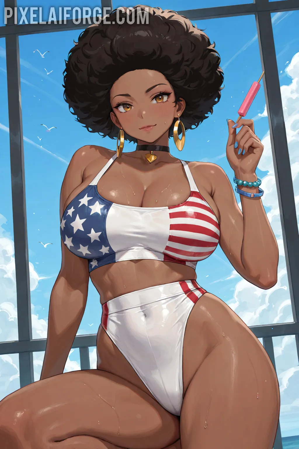 Arte hentai ilustración increíble de Anime One Piece Kaiju No 8 Reverse Harem Moe generado por IA