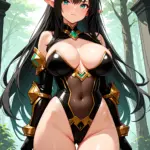 Arte hentai ilustración increíble de Anna L Hegre Posando Desnuda En Casa generado por IA