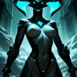 Arte hentai ilustración increíble de Annette Schwarz Masturbandose Dentro Del Acuario generado por IA