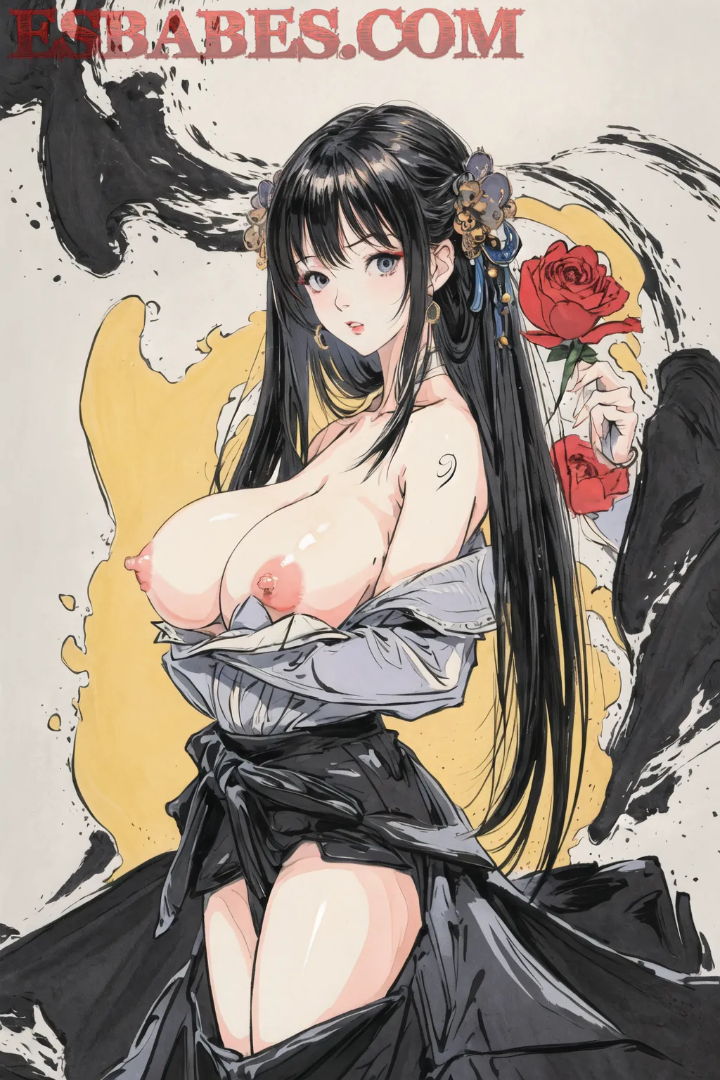 Arte hentai ilustración increíble de Anoukevil Sg Desnuda Y Tatuada generado por IA