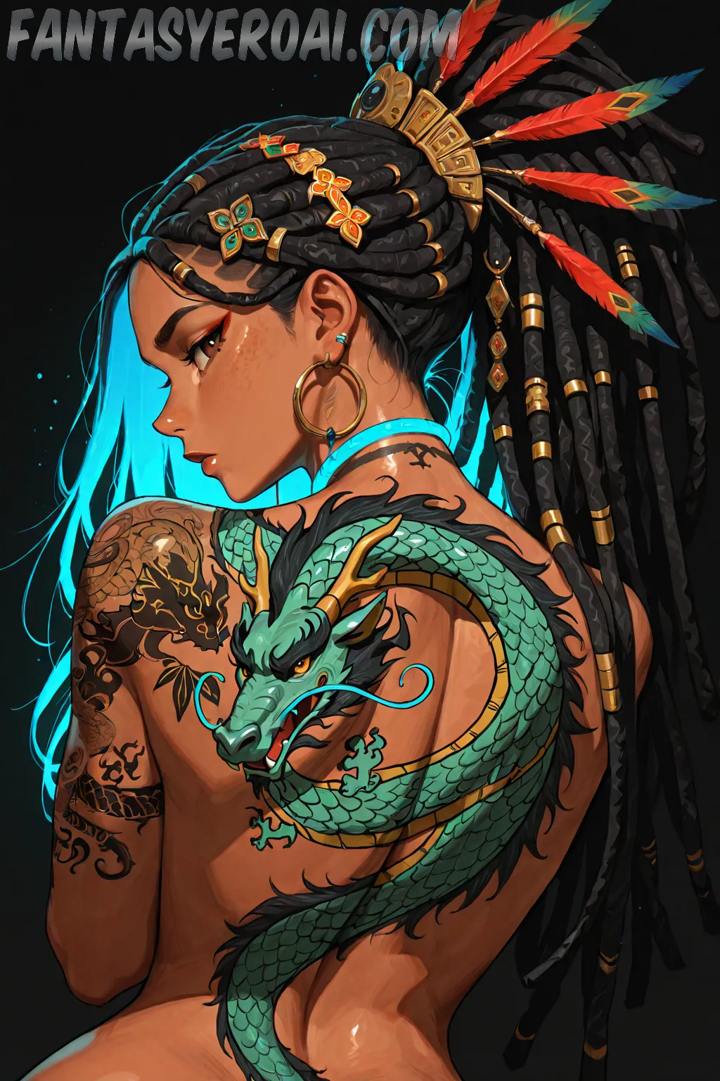 Arte hentai ilustración increíble de Antoinette Marie Y Su Cuerpo Musculoso generado por IA