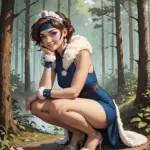 Arte hentai ilustración increíble de Arina Bikbulatova Desnudandose En Su Casa generado por IA