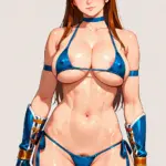 Arte hentai ilustración increíble de Ashe Maree En Su Media Purpura generado por IA