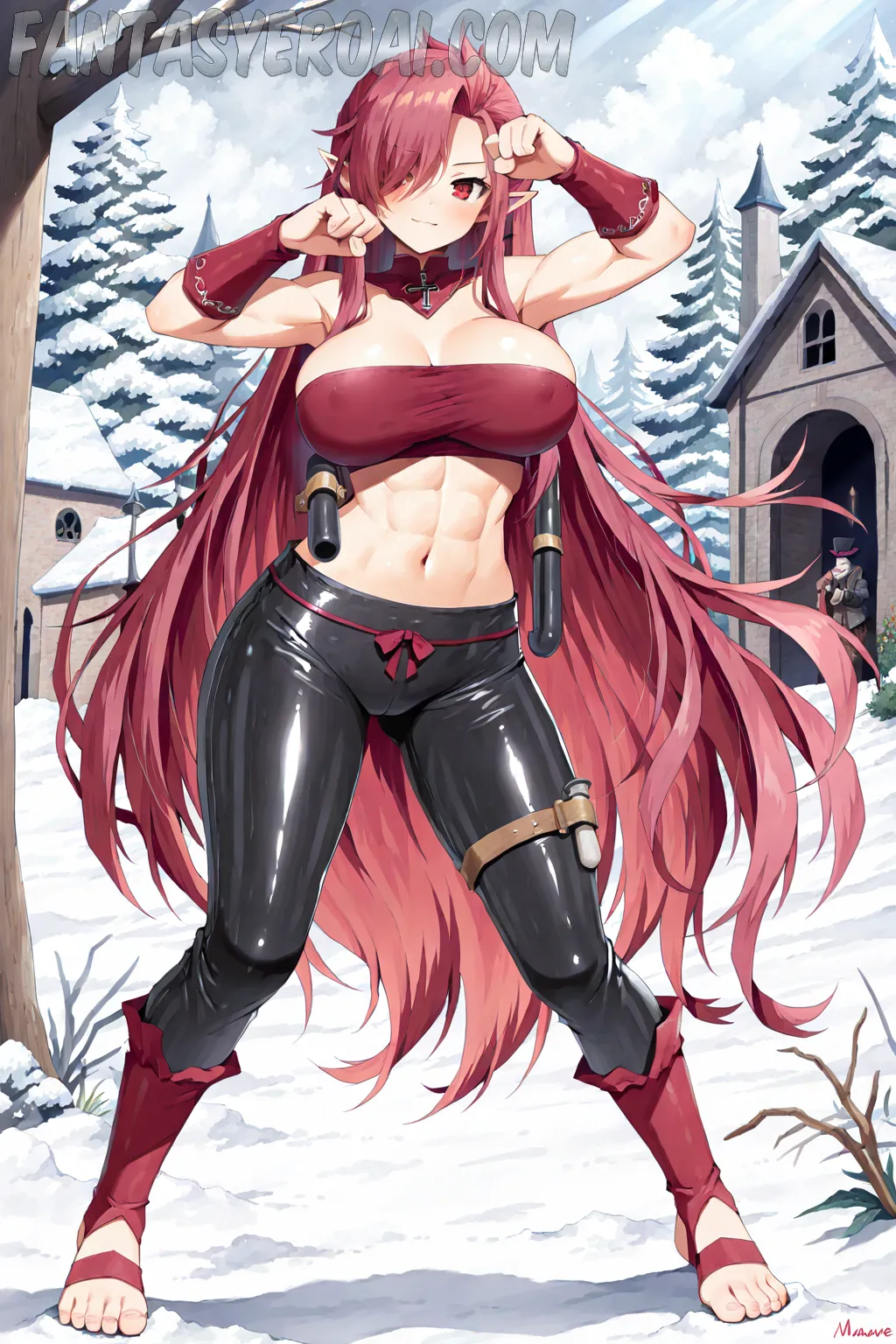 Arte hentai ilustración increíble de Ashley Lane generado por IA