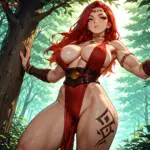 Arte hentai ilustración increíble de Azucar Morena En Poses Sexy generado por IA