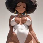 Arte hentai ilustración increíble de Babe Sasha Cane En Lenceria Y Tacones Altos generado por IA