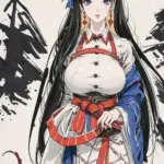 Arte hentai ilustración increíble de Beauty Nude Brunette In Pink Mesh And Pink Pussy generado por IA