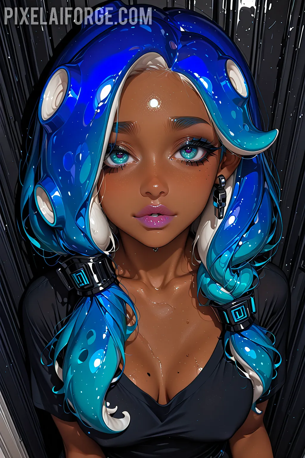 Arte hentai ilustración increíble de Beauty Redhead Girl Naked Tits generado por IA