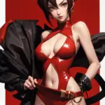 Arte hentai ilustración increíble de Bella Amateur Probando Ropa generado por IA