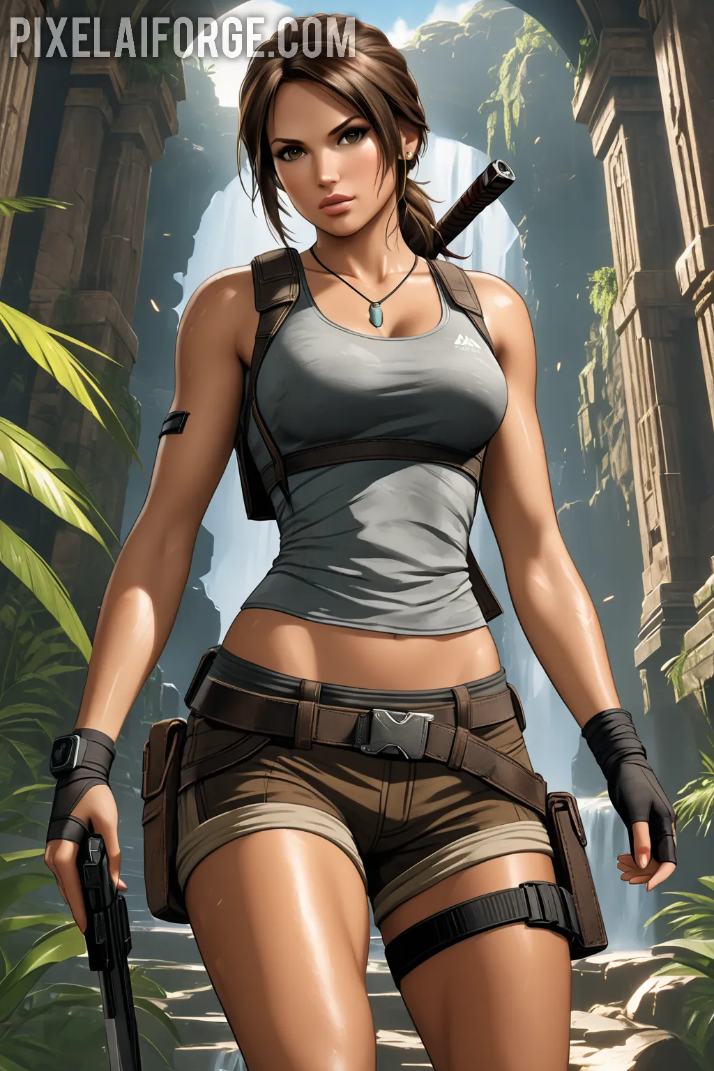 Arte hentai ilustración increíble de Bella Y Desnuda generado por IA