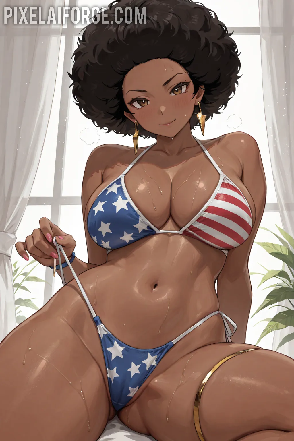 Arte hentai ilustración increíble de Bianka Helen Tetas Apretadas Y Pezones A Punto generado por IA