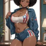 Arte hentai ilustración increíble de Biawhite Desnuda En El Bosque generado por IA