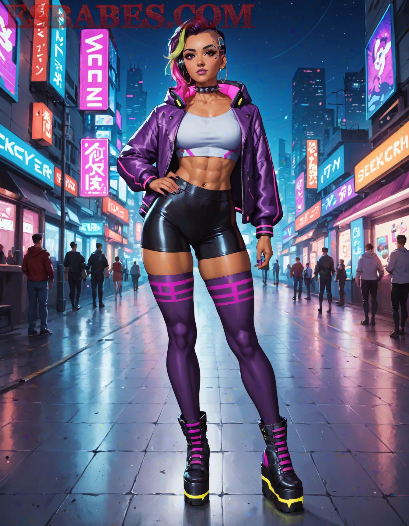 Arte hentai ilustración increíble de Big Boobs Nude Babes generado por IA