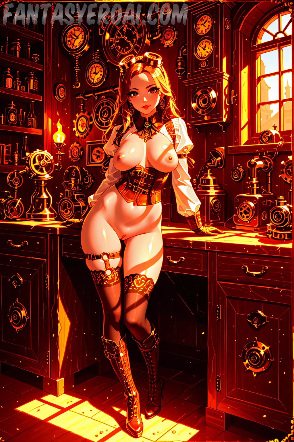 Arte hentai ilustración increíble de Bikini Negro generado por IA