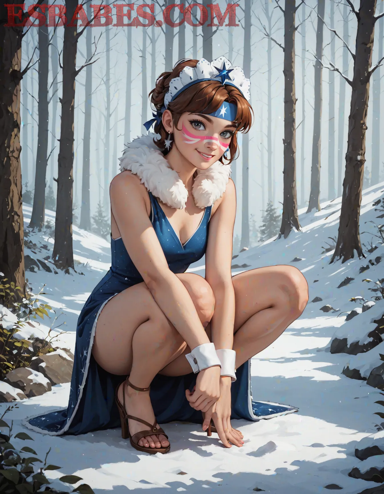 Arte hentai ilustración increíble de Blancas Y Negras generado por IA