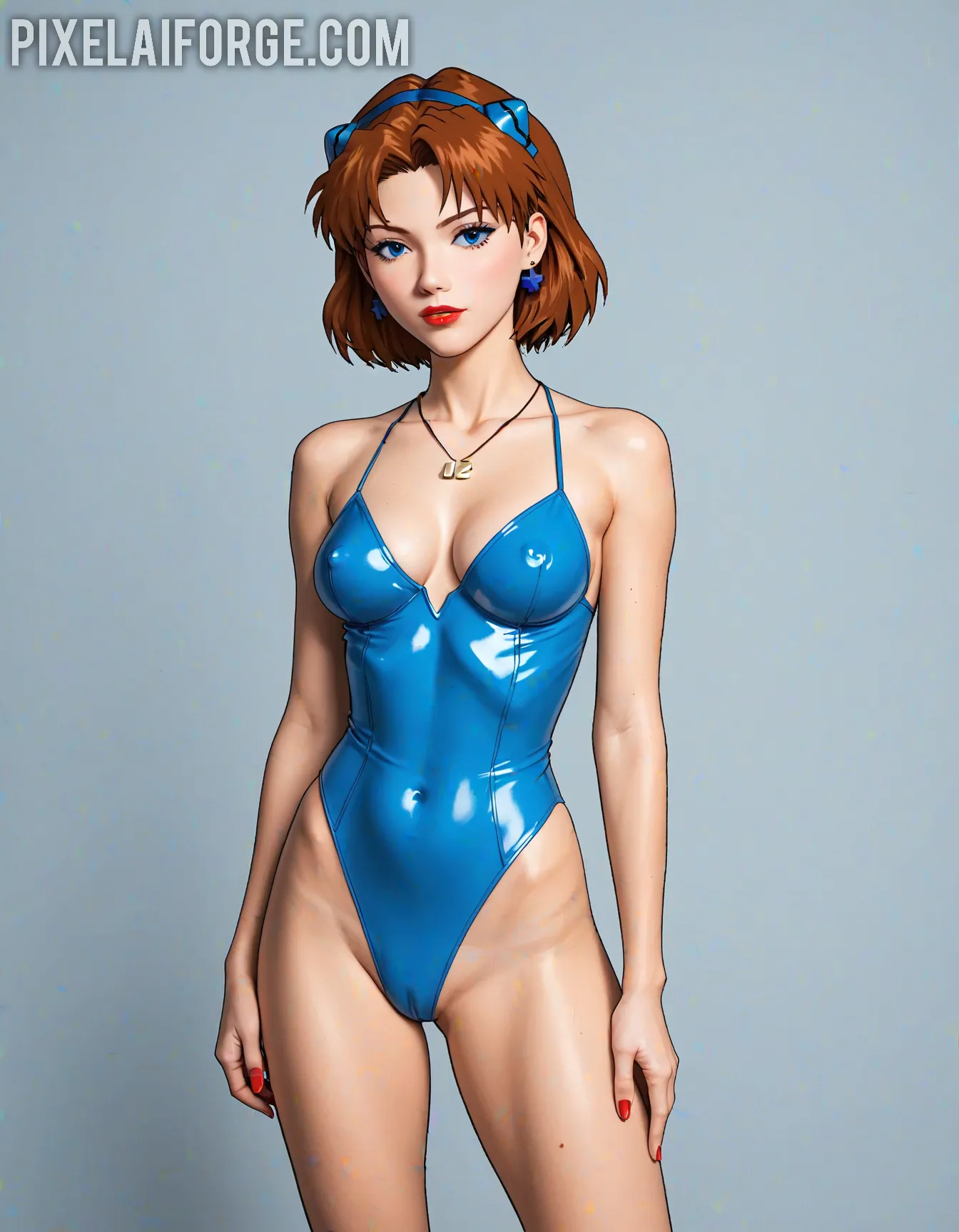 Arte hentai ilustración increíble de Blonde Hot Naked Pussy generado por IA