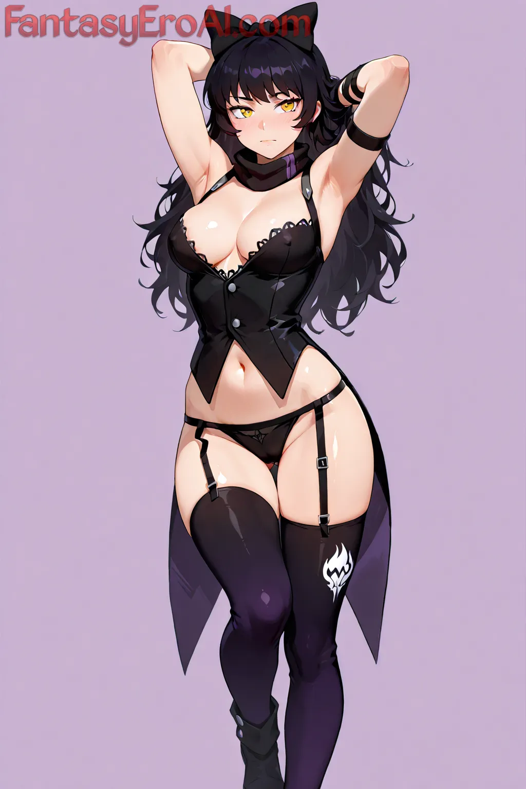 Arte hentai ilustración increíble de Boca Abierta generado por IA