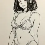 Arte hentai ilustración increíble de Bonita Transparencia generado por IA